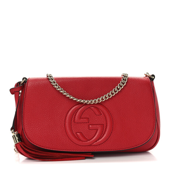 Gucci Pebbled Calfskin Medium Soho Flap #187602G94B - Picture 1 of 10
